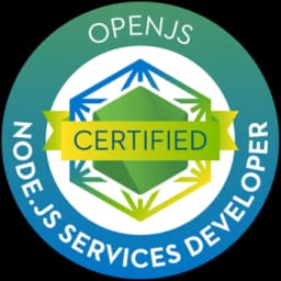 OpenJS Node.js Services Developer (JSNSD) badge